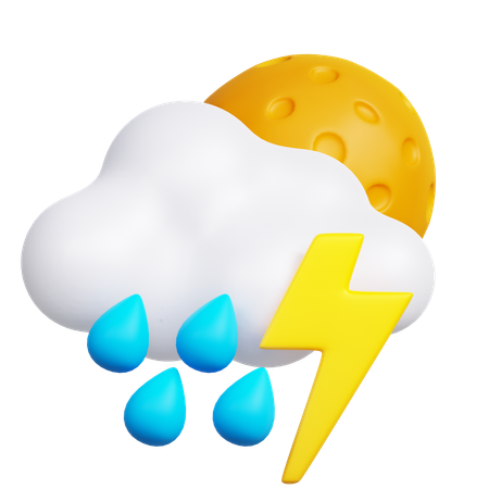 Tormenta lluviosa  3D Icon