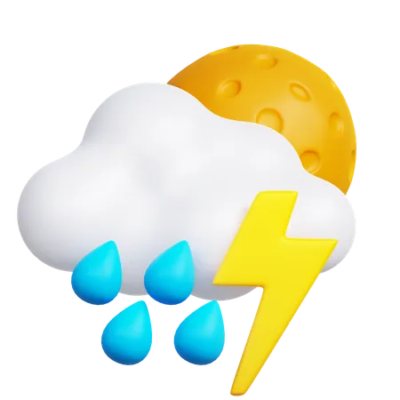 Tormenta lluviosa  3D Icon