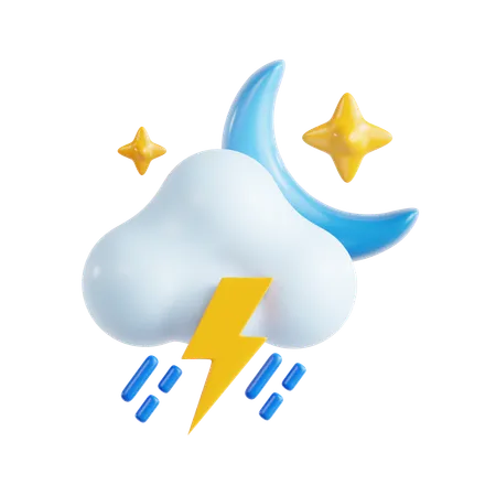 Tormenta nocturna  3D Icon