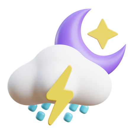 Tormenta nocturna  3D Icon