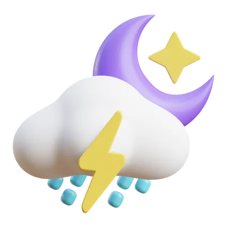 Tormenta nocturna  3D Icon