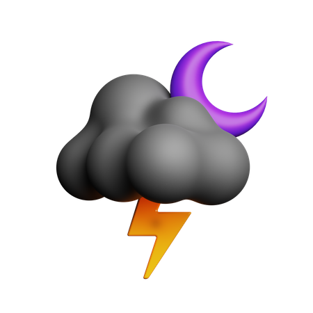 Tormenta nocturna  3D Icon