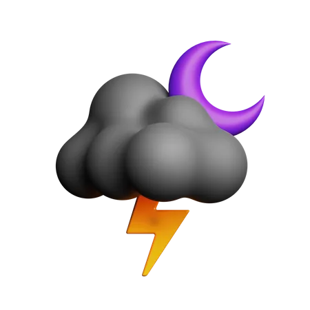 Tormenta nocturna  3D Icon