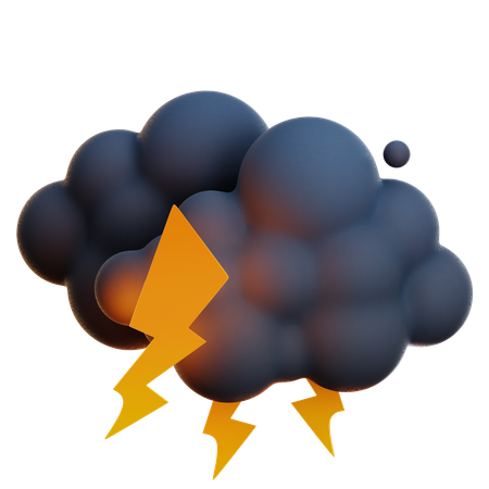 Tormenta nublada  3D Icon
