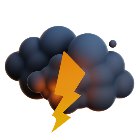 Tormenta nublada  3D Icon