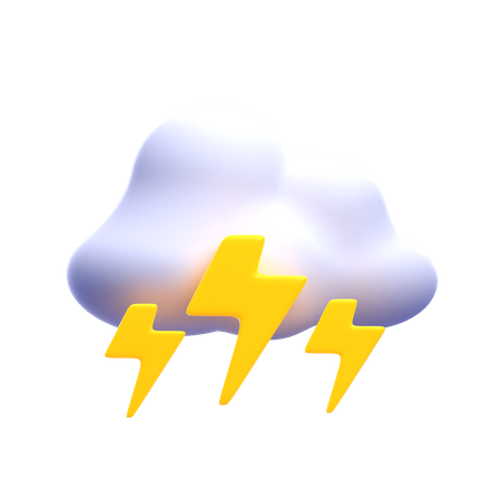 Tormenta nublada  3D Icon