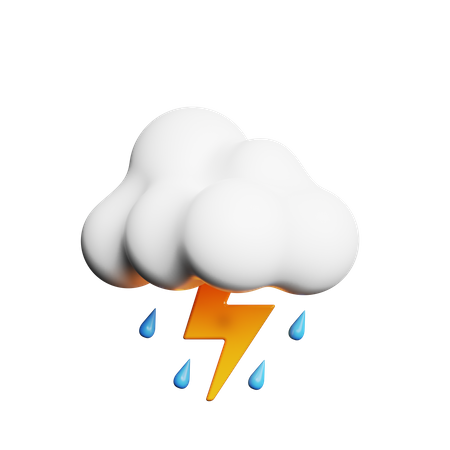 Tormenta nublada  3D Icon