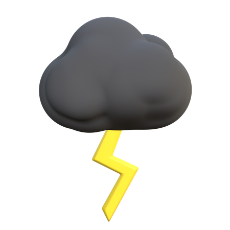 Relámpago de tormenta  3D Icon