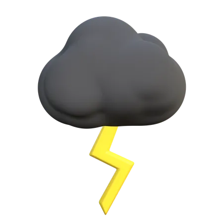 Relámpago de tormenta  3D Icon