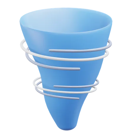 Tornado Weather 3 D Icon Illustration With Transparent Background 3D Icon