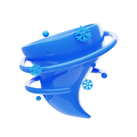 Tornado de neve  3D Icon