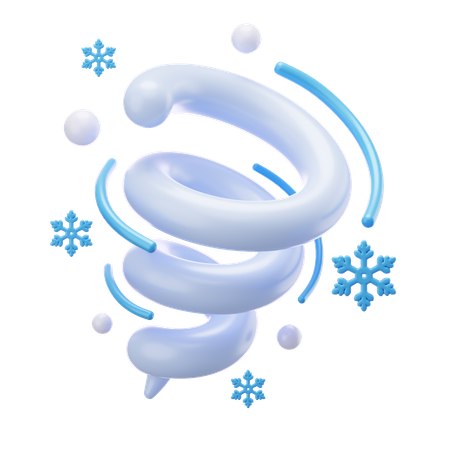 Tornado de nieve  3D Icon