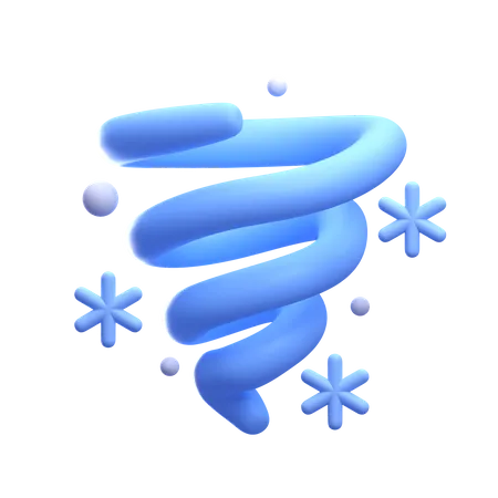 Tornado de nieve  3D Icon