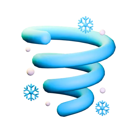 Tornado Schneewetter  3D Icon