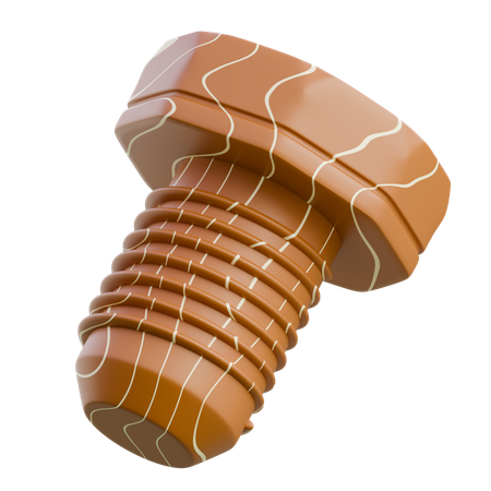 Tornillo marrón  3D Icon