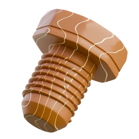 Tornillo marrón  3D Icon