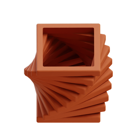 Torre de anel de cubo  3D Illustration