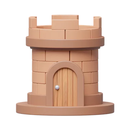 Torre de bronce  3D Icon