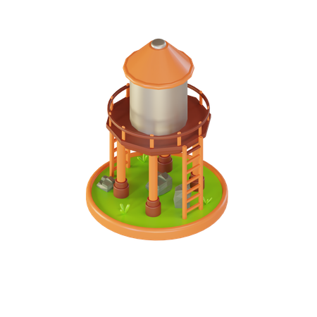 Torre de água  3D Illustration