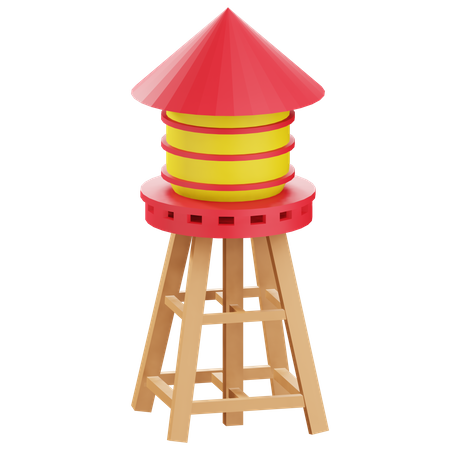 Torre de agua  3D Icon