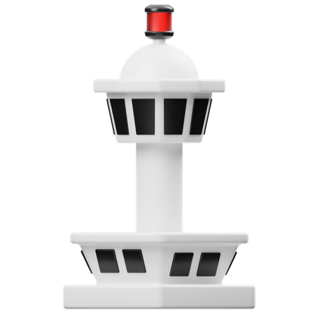 Torre de control de tráfico  3D Icon