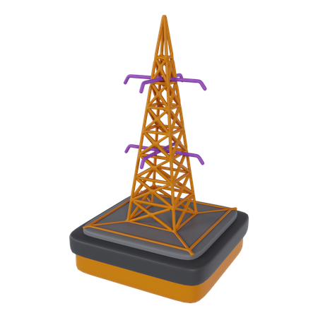 Torre de electricidad  3D Icon