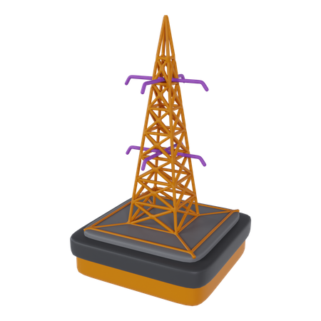 Torre de eletricidade  3D Icon