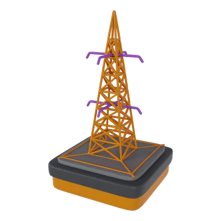 Torre de eletricidade  3D Icon