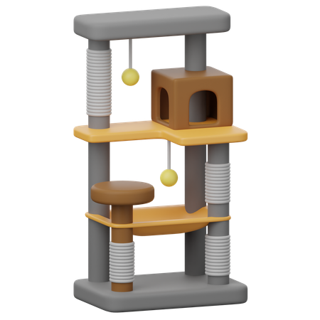 Torre de gato  3D Icon