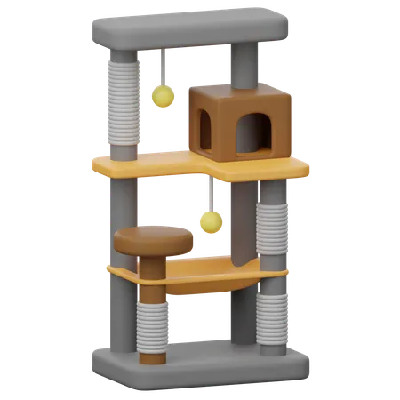 Torre de gato  3D Icon