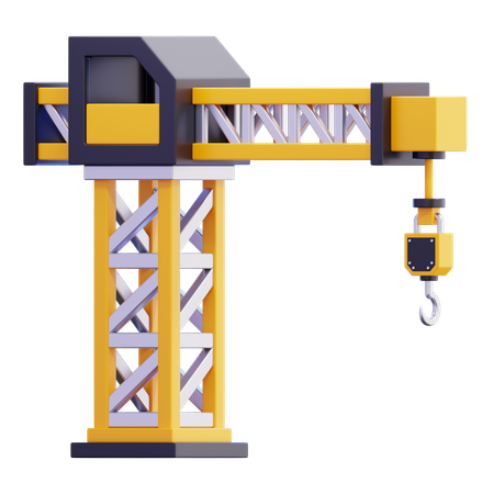 Torre de guindaste de construção  3D Icon