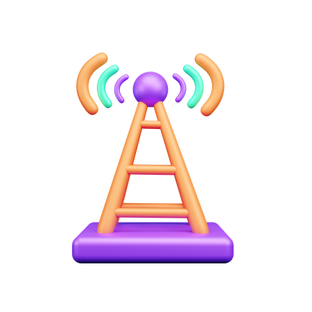 Torre de rede  3D Icon