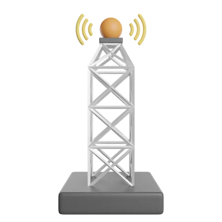 Radio De Senal De Antena 3D Icon