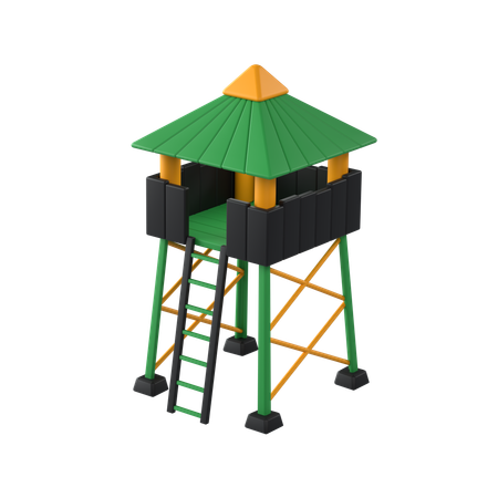 Torre de vigilancia  3D Icon
