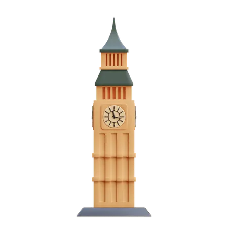 Torre del reloj big ben  3D Icon