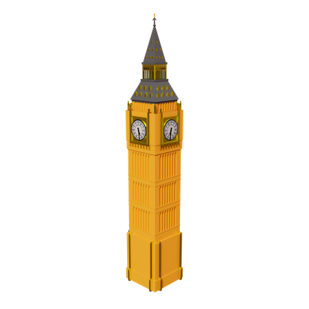 Torre del reloj de londres  3D Icon