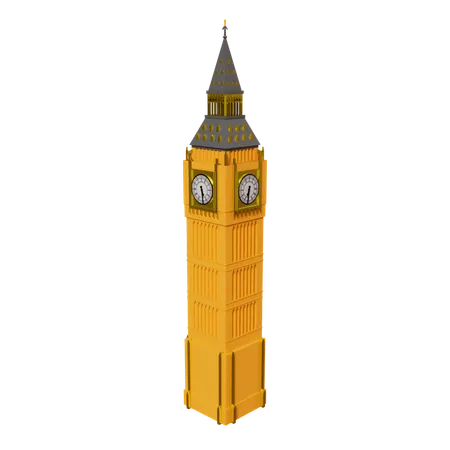 Torre del reloj de londres  3D Icon