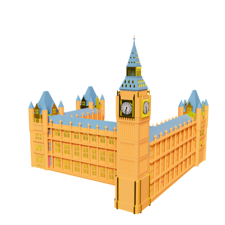 Torre del reloj de londres  3D Icon