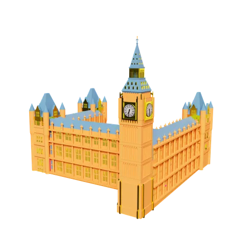 Torre del reloj de londres  3D Icon