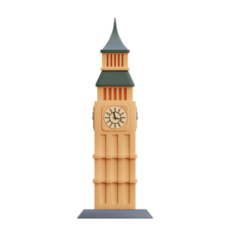 Torre do relógio big ben  3D Icon