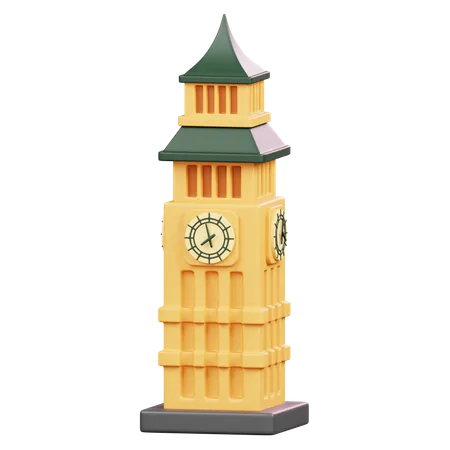 Torre do relógio big ben  3D Icon