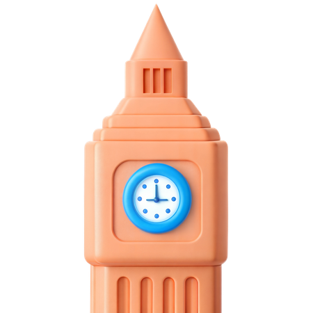 Torre do relógio big ben  3D Icon