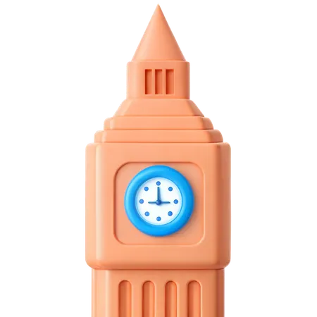 Torre do relógio big ben  3D Icon