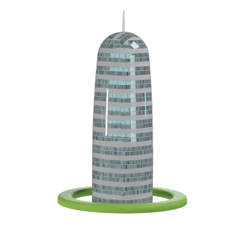 Torre de doha  3D Icon