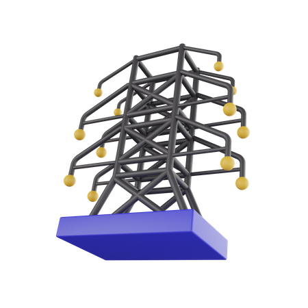 Torre Eléctrica  3D Icon