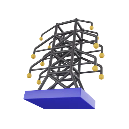 Torre Eléctrica  3D Icon