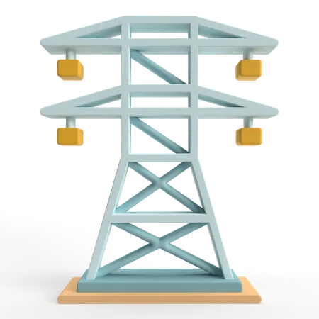 Torre Elétrica  3D Icon