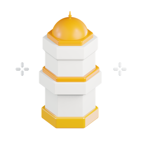Torre islâmica  3D Icon