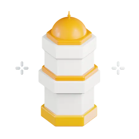 Torre islâmica  3D Icon