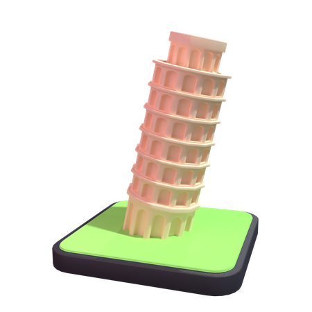 Torre de Pisa  3D Illustration